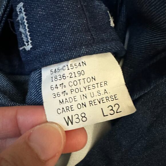 Vintage BIG MAC Square Bak Bib Overalls Blue USA Dungaree Carpenter - Picture 12 of 16